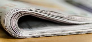 Folded newspaper